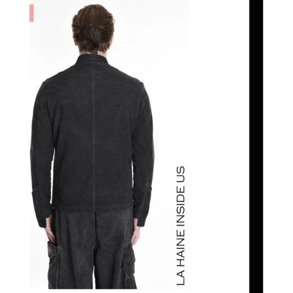 LA HAINE INSIDE US Men's Designer Jacket Ribbed Dyed Cold Gun NWT Size L - Picture 5 of 9